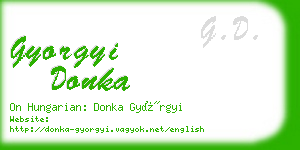 gyorgyi donka business card